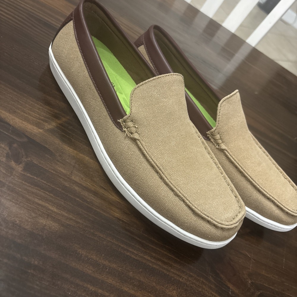 NEW! Vance Co. Corey Moc Toe Loafers Men's Shoes Size 10.5 M, Taupe Comfort Shoe